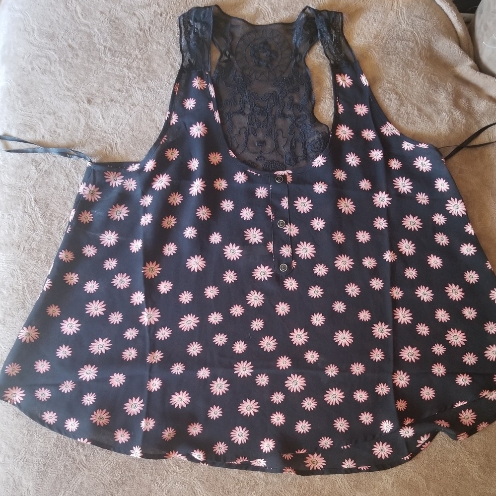 Silk style floral tank